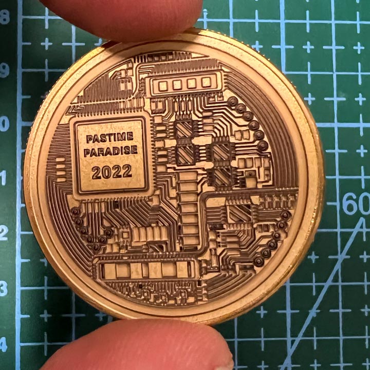 Brass Crypto Coin Back
