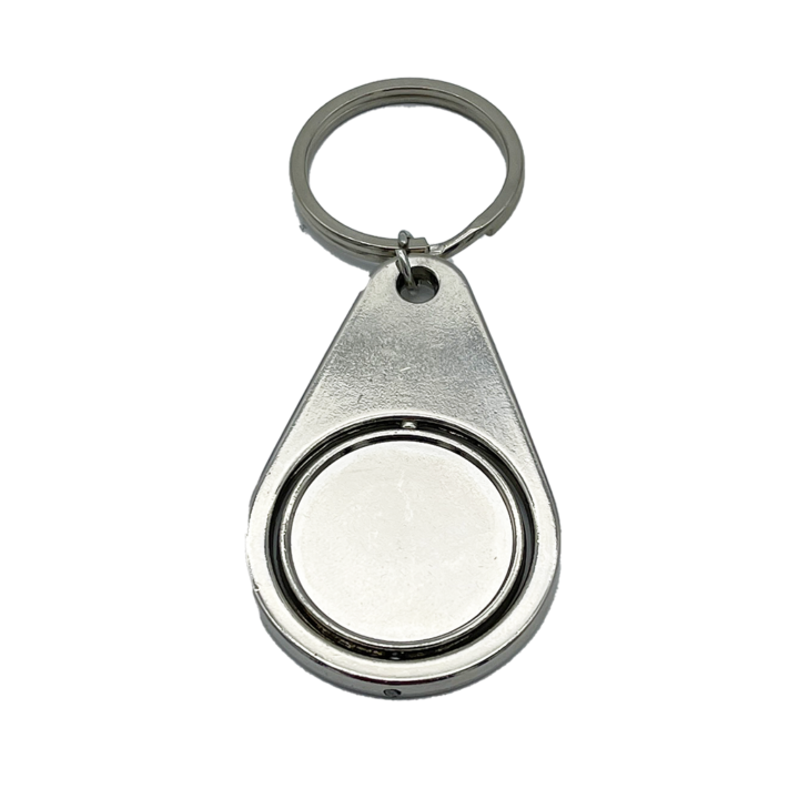 Spinning Silver Keychain